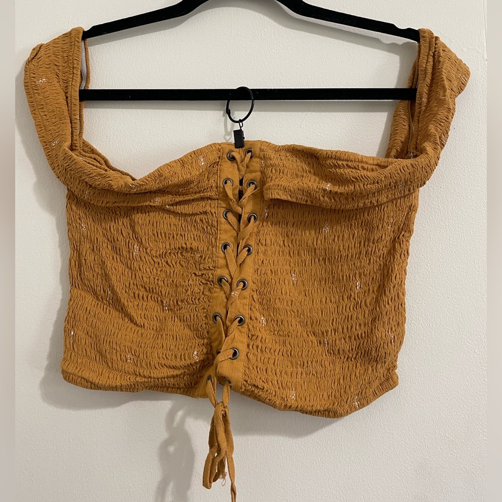 Lottie Moss Lace Up Crop Top